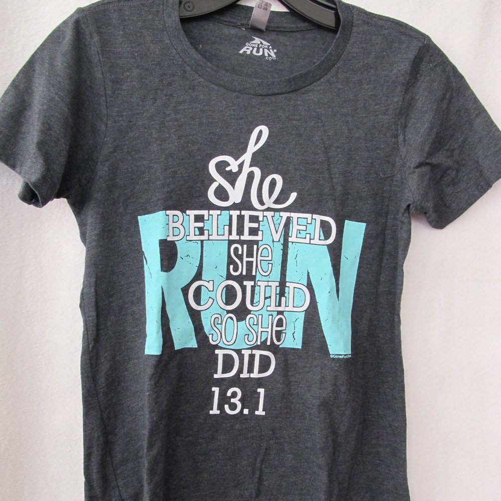 She Believed She Could Half Marathon Women's Shirt - Small